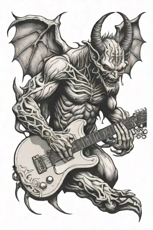 Demon Playing Guitar