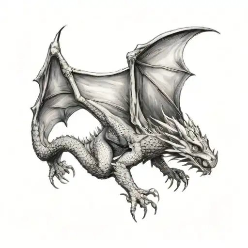 Young Dragon Flying Away