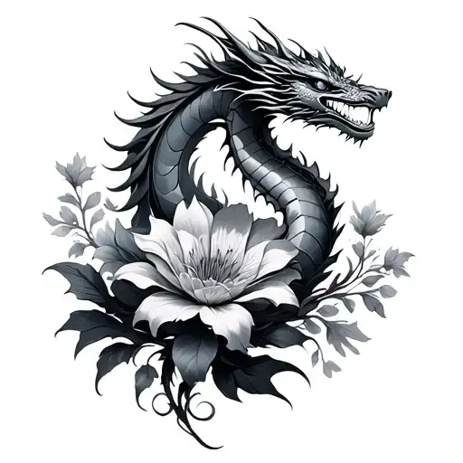 Flower And Dragon