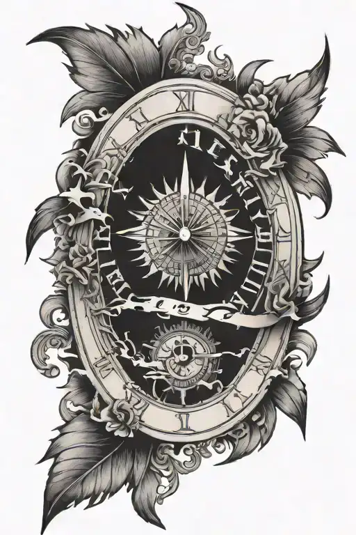 Sun With A Broken Clock Face