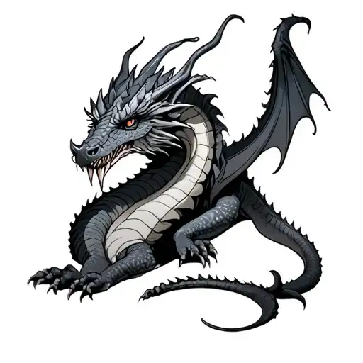 Dying Dragon Wounded Lying