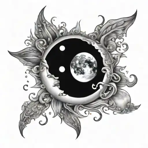 Moon And Sun As Human