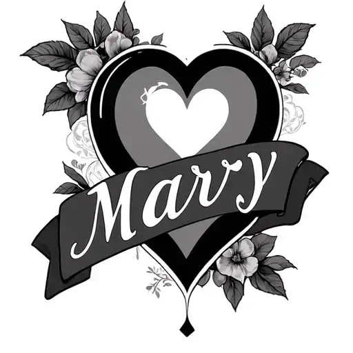 The Name Mary With A Heart