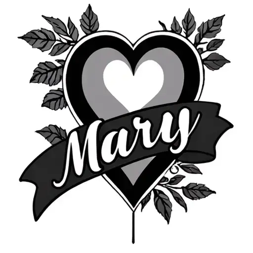 The Name Mary With A Heart
