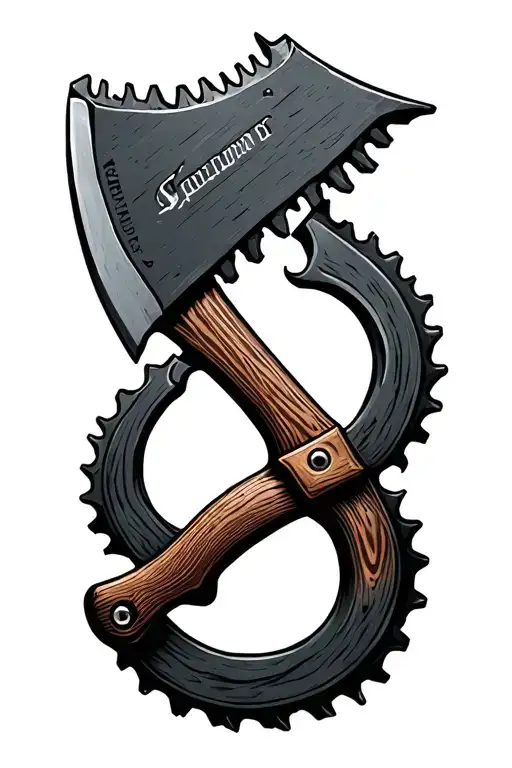 Saw Blade Axe Inspired