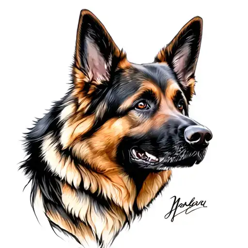 German Shepard Surrounded