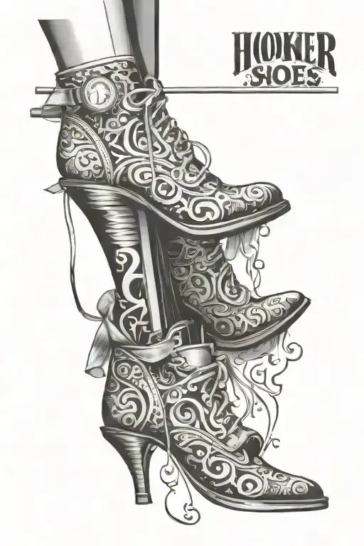 Hooker Shoes Money Pool Dance Pole