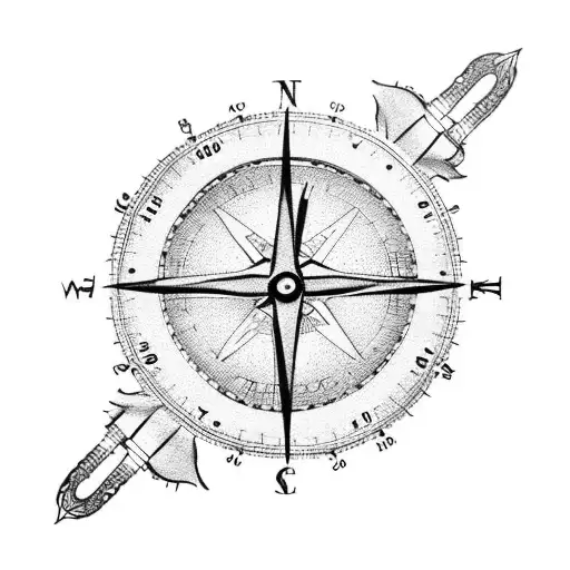 Clock And Compass Sleeve