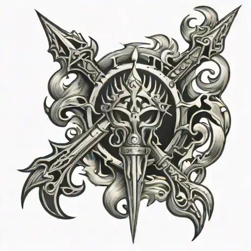 Flaming Broken Trident