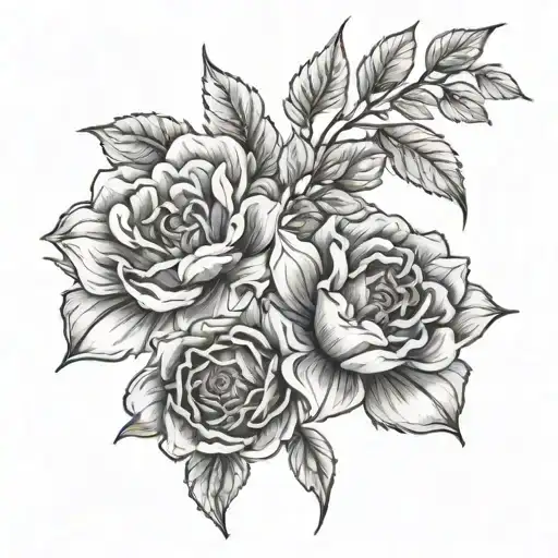 June August September October Birth Flower Fine Line