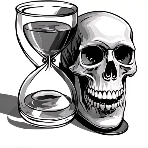 Skull Sandglass Hourglass