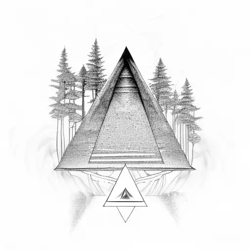 Pyramid Being Built With Magic In The Forest