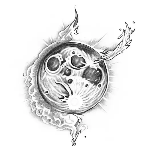 Moon With Flame
