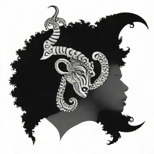 Afro Aries Zodiac Sign