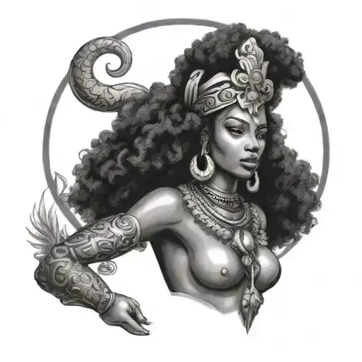 Afro Aries Goddess