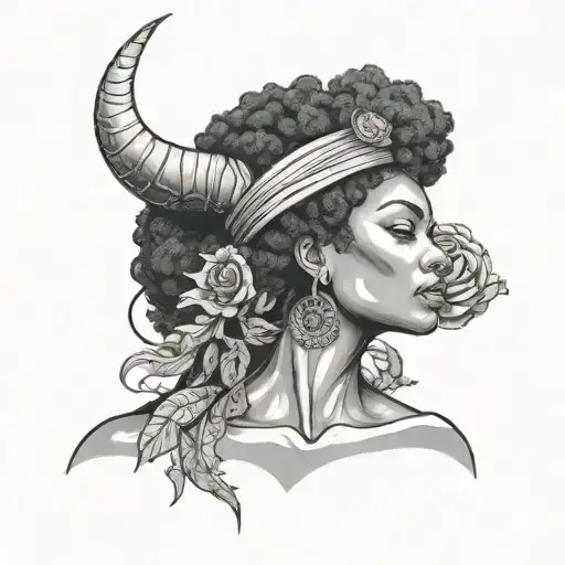 Afro Aries Goddess Clothed