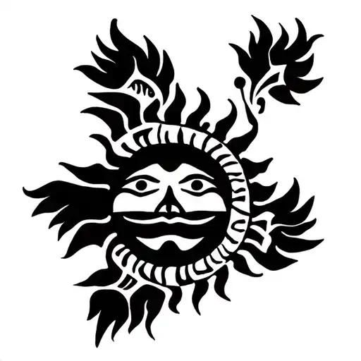 Dominican Taino Sun Tribal