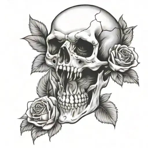 Skull And Roses Growing