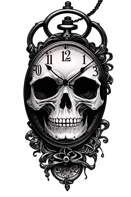 Skull And Pocket Watch