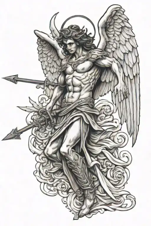 Angel Michael Killing Satan