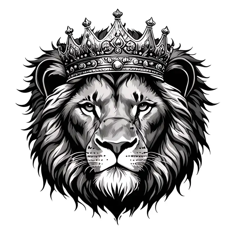 Lion With King Crown