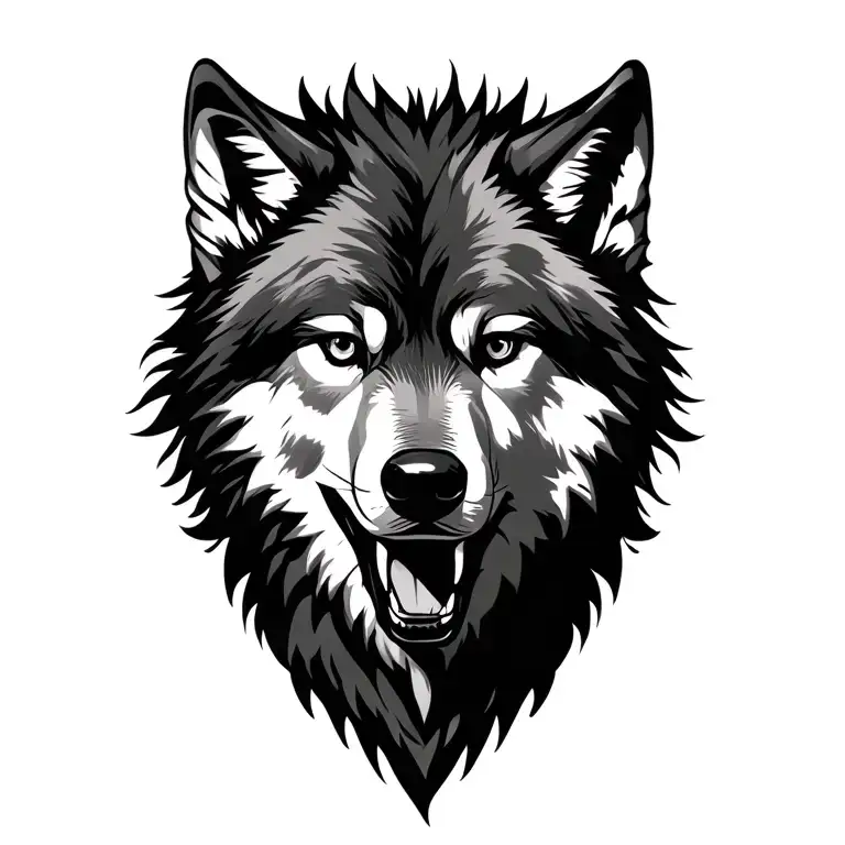 Deep Wolf Face