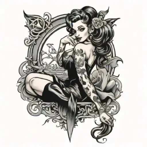 Gothic Pin Up Girl