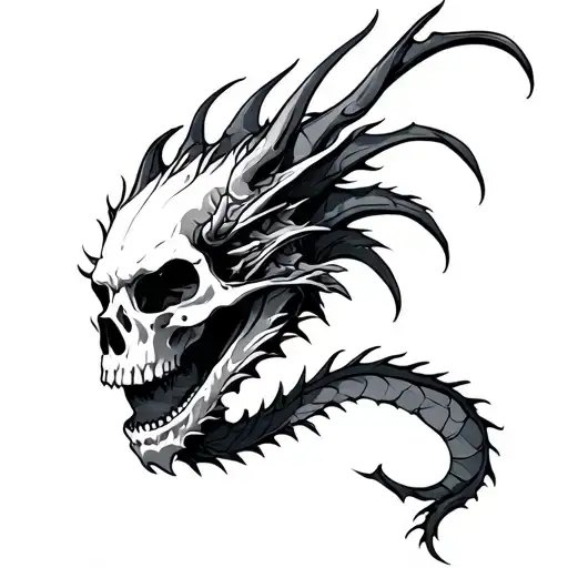 Dragon And Skull
