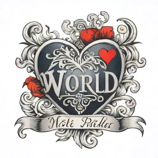The World Natalia In Black Fancy Writing With A Small Red Heart On The End Of The A