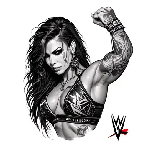 A Shoulder Tatto Inspired By Wwe Lita But Very Different Not The Same