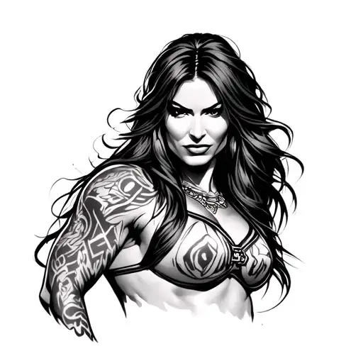 A Shoulder Tatto Inspired By Wwe Lita Shoulder Tattoo But Very Different Not The Same