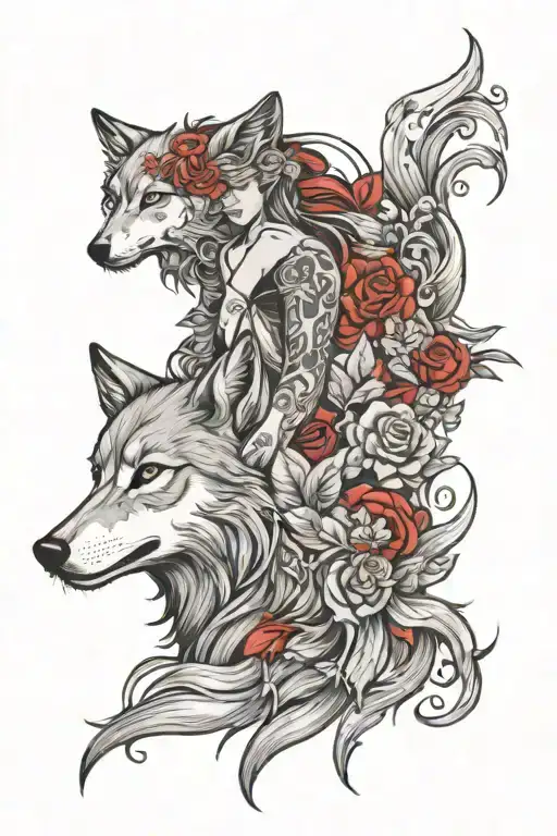 Wolf Girl Red Skinned
