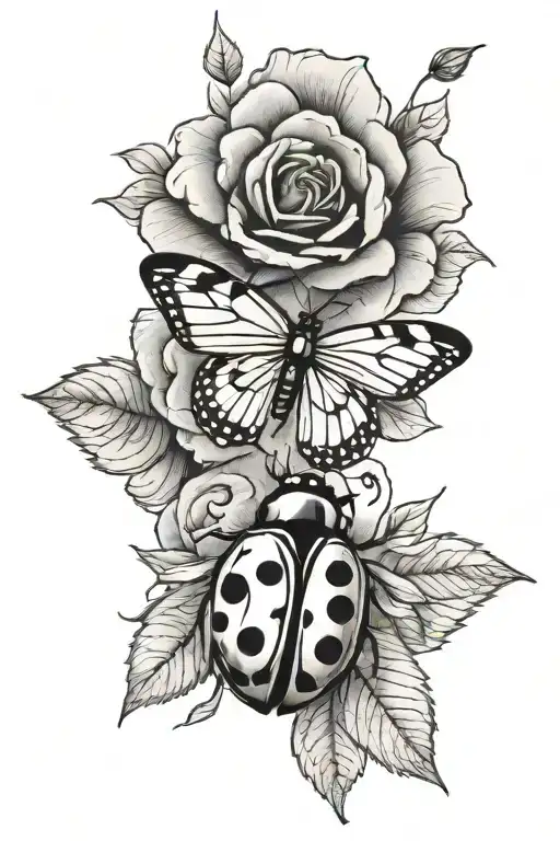 Ladybug Butter Fly Rose