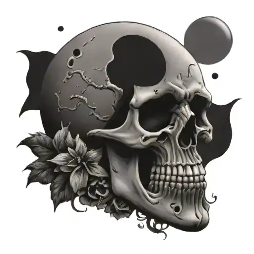 Moon And Skull
