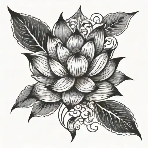 Lotus Flower Intertwined