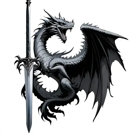 Sword Books Angel Dragon