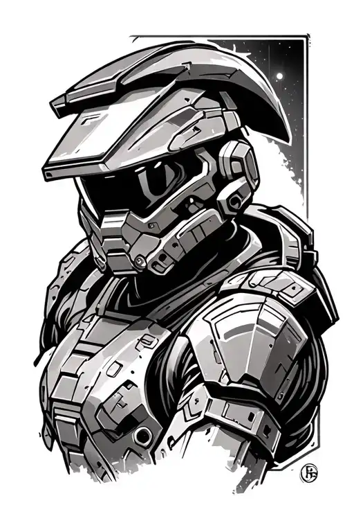 Master Chief With Spartan Laser