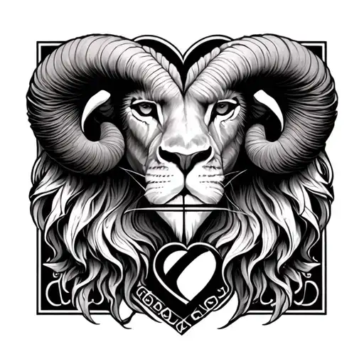Aries And Leo Zodiac Sign Form A Heart With The Libra Sign In The Middle