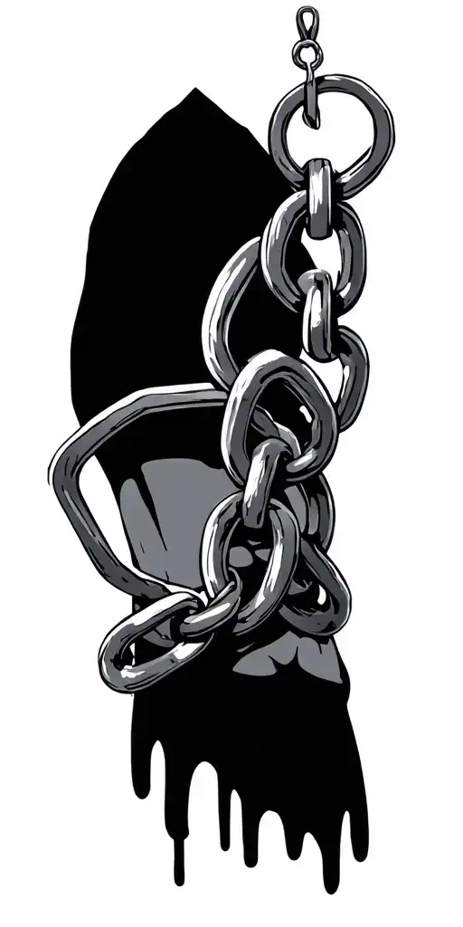 Metal Chainlink With Hook Wrapping Around Arm