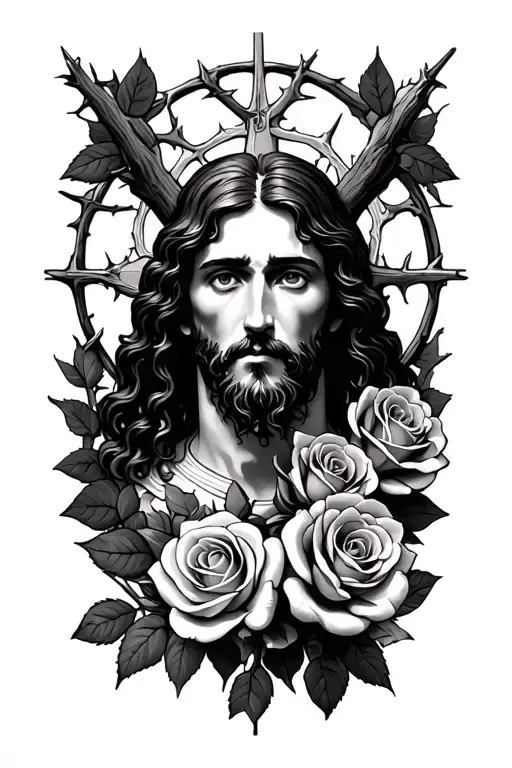 Christian With Roses And Thorns