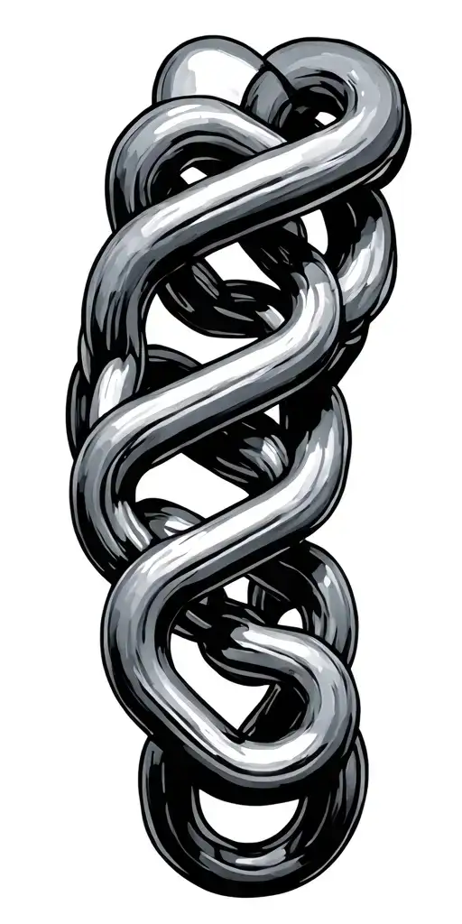 Metal Chainlink With Hook Intertwined