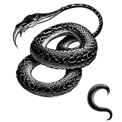 Don't Tread On Me Coiled Snake Broken Daggar