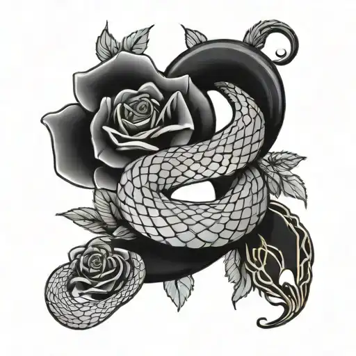 Snake With Roses