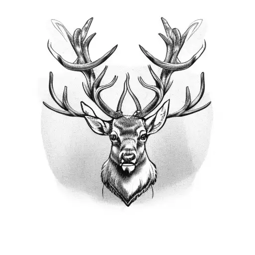 Irish Stag With Knotwork Antlers
