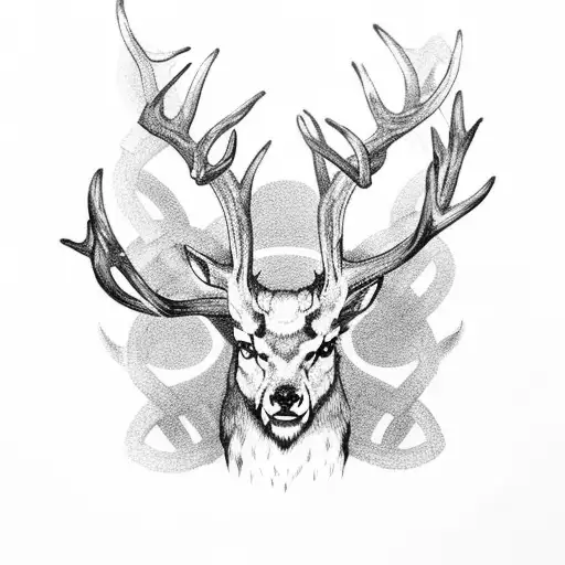Celtic Knot Stag Antlers