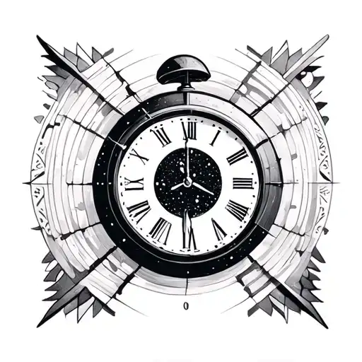 Clock Geometric Pattern Cosmic