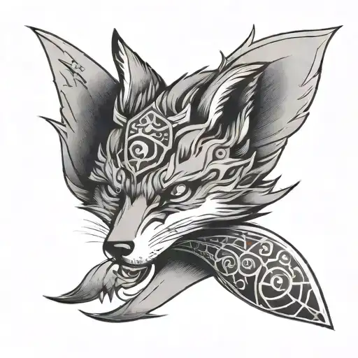 Japanese Fox And Kunai