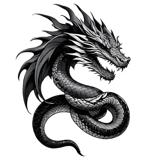 Dragon And Snake Thigh T