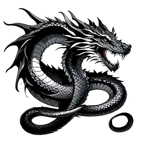 Dragon And Snake Thigh T