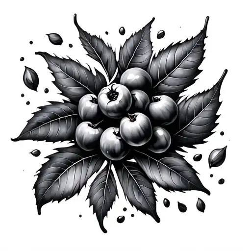 Nature Berries And Leaves Falling